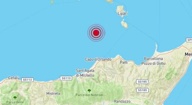 Terremoto in Sicilia tra le Eolie e Messina: magnitudo 3.6
