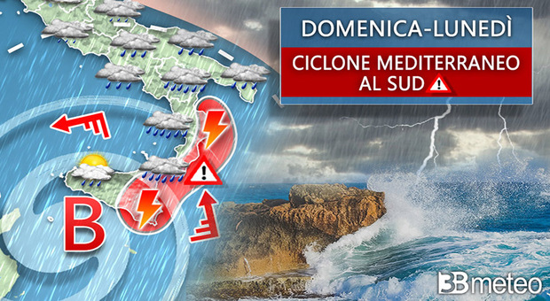 In arrivo un ciclone mediterraneo: temporali, vento forte, mareggiate. Ecco dove e quando