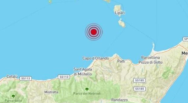 Terremoto, scossa di magnitudo 3.6 tra le Eolie e Messina