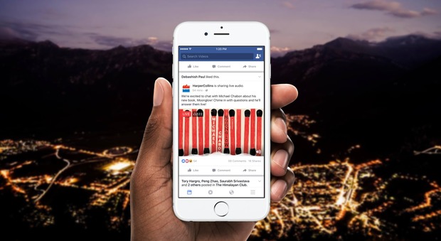 Facebook, arrivano le dirette audio: si potrà andare in onda come in radio