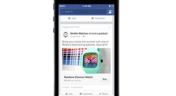 Facebook introduce il tasto "compra", lo shopping online diventa social
