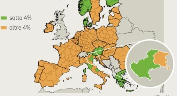 Mappa europea del rischio contagio