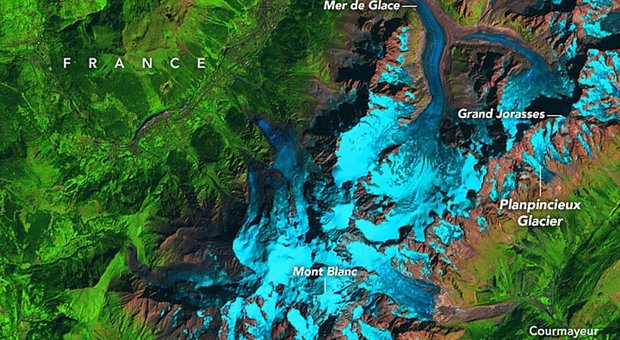 Ghiacciaio Monte Bianco, settore franoso accelera: fino a un metro al giorno