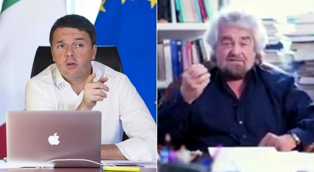 Referendum, scontro Grillo-Renzi: «Siete serial killer dei nostri figli». Premier: «Accusa falsa come firme M5S»