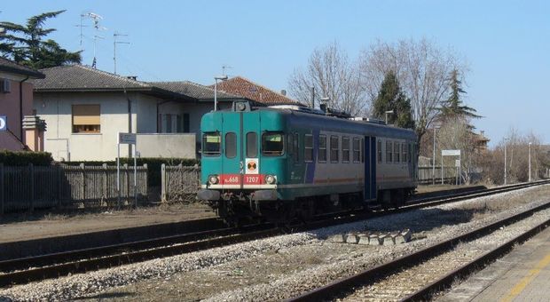Un treno delle linee locali polesane