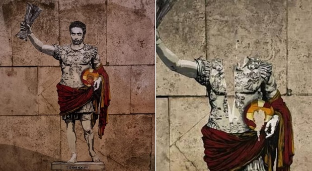 Roma, sfregiato il murales di Mourinho realizzato da Harry Greb