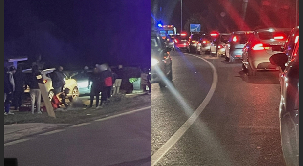 Roccasecca, scontro tra quattro auto sulla Casilina: feriti e caos