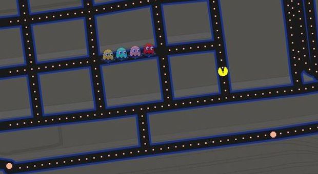 Google Maps diventa «Pac-Man»: tra le strade di Roma inseguiti dai fantasmini