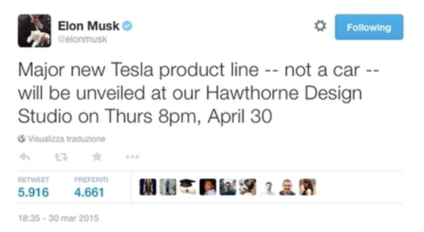 Tesla annuncia novità in arrivo ma precisa: "Non si tratta dell'auto"