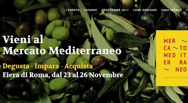 'Mercato Mediterraneo', il meglio della cucina del 'Mare Nostrum' alla Fiera di Roma