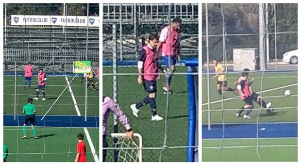 immagine Dribbling e gol per il premier Giuseppe Conte: una domenica mattina giocando a calcio a Tor di Quinto