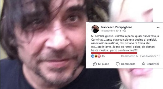 Quel post di Francesco Zampaglione che ora sa di beffa e sta facendo il giro del web: «Parto con le rapine»