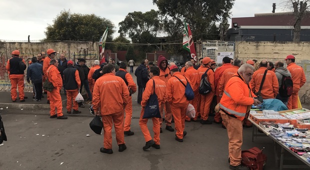 Una protesta dei lavoratori ex Ilva di Taranto