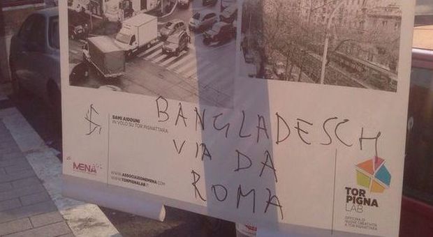Roma, svastiche e insulti razzisti sulla mostra multietnica di Tor Pignattara