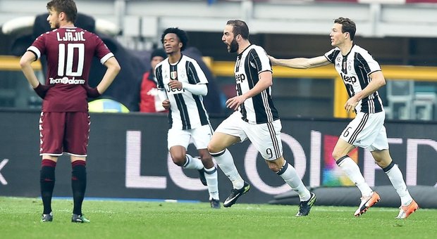 Torino-Juventus, 1-3. Il derby della Mole ai bianconeri, doppietta di Higuain