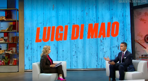 Luigi Di Maio ospite di “Oggi è un altro giorno” di Serena Bortone su RaiUno (Foto: da video)
