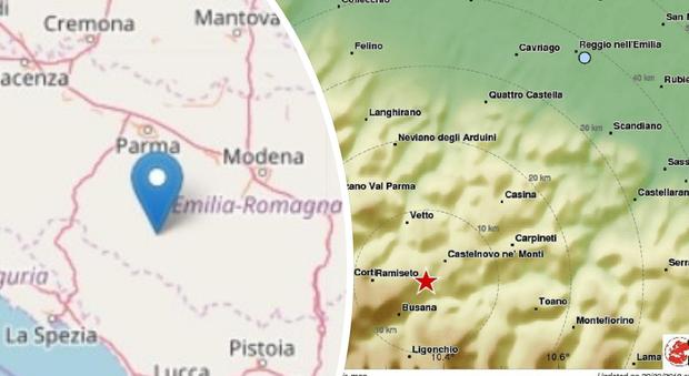 Terremoto a Reggio Emilia, scossa prima dell'alba a 10 km di profondità
