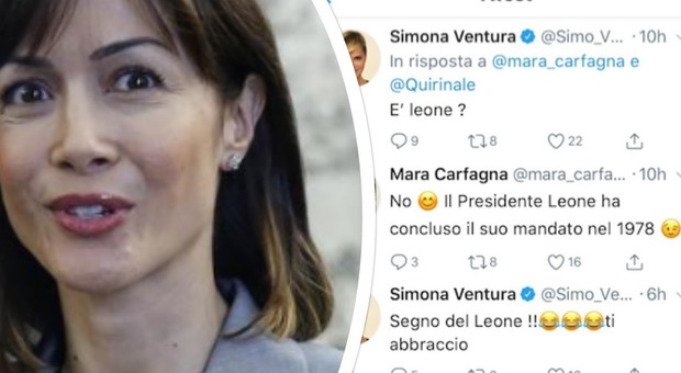 Mara Carfagna, Simona Ventura e lo scambio di tweet esilarante: «Mattarella è Leone?». La risposta è memorabile