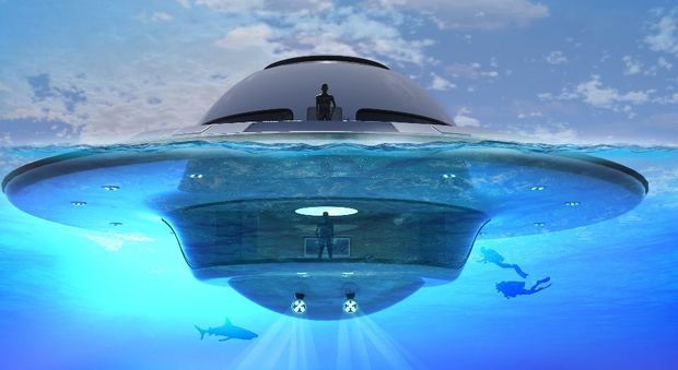 Si chiama Ufo, ma è una casa galleggiante extralusso per metà sott'acqua