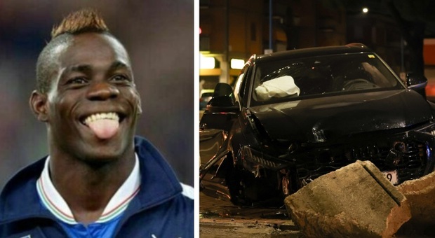 Balotelli, incidente e paura a Brescia: «Auto distrutta, è uscito barcollando»