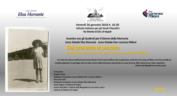 Giornata della Memoria, liceali all’Istituto Italiano per gli Studi Filosofici