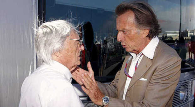 Bernie Ecclestone e il presidente della Ferrari Montezemolo