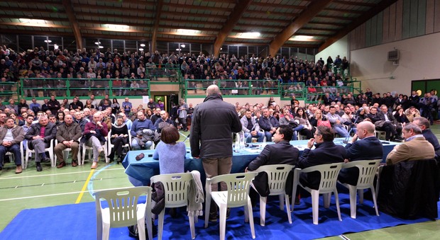 In seicento all'assemblea contro i profughi sul Montello