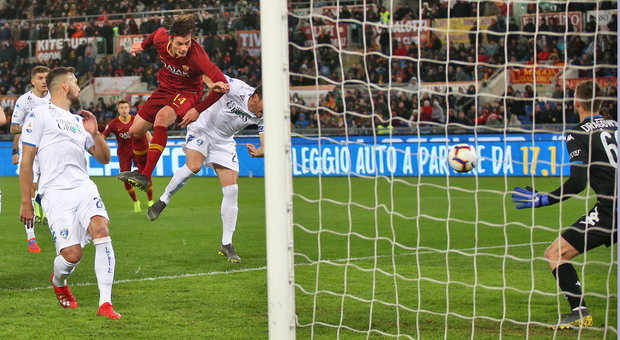 Roma-Empoli, Schick segna il gol vittoria (Foto MANCINI)