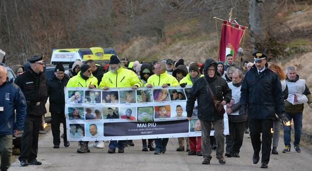 La commemorazione vittime di Rigopiano nella ricorrenza del settimo anno della strage