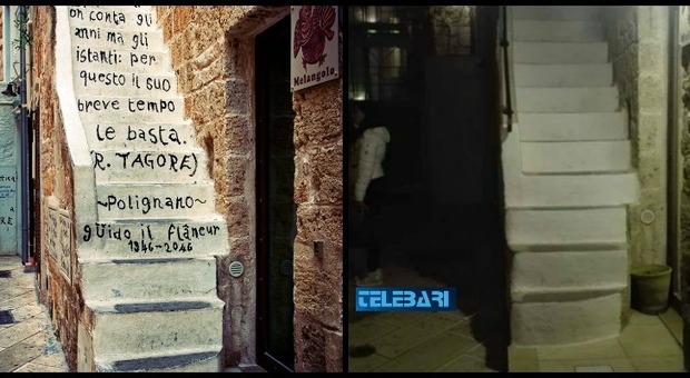 Polignano a Mare: cancellata la poesia di Tagore dalla scalinata. Il sindaco: "Un grande dispiacere, quelle opere attraggono i turisti"