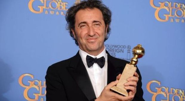 Paolo Sorrentino con il Golden Globe (Ap)