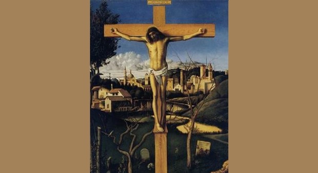 Foto Galleria Alberti: Crocifissione, di Giovanni Bellini