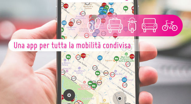 La App di Urbi che integra tutti i sistemi di mobilità urbana