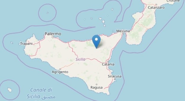 Terremoto in Sicilia: lieve scossa in provincia di Messina, l'epicentro nell'entroterra