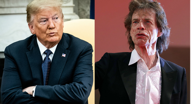 Donald Trump e Mick Jagger, leader dei Rolling Stonese