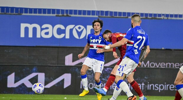 Pagelle Sampdoria-Roma: Dzeko fa cilecca, Fuzato si distrae. Verre, piede d'oro