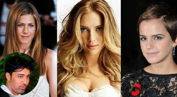 Jennifer Aniston, Scarlett Johansson, Emma Watson e Valerio De Vita