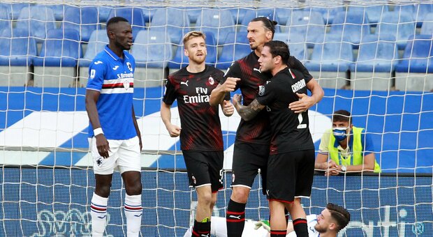 Sampdoria-Milan, show di Ibra: due gol e un assist nel 4-1 rossonero