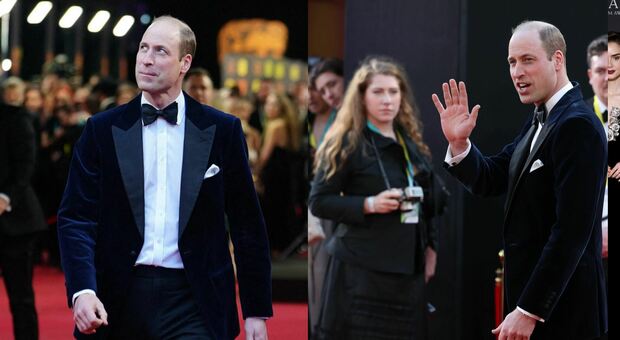 William senza Kate Middleton ai Bafta, il principe si emoziona: «Quest'anno abbiamo guardato meno film, abbiamo altro per la testa»
