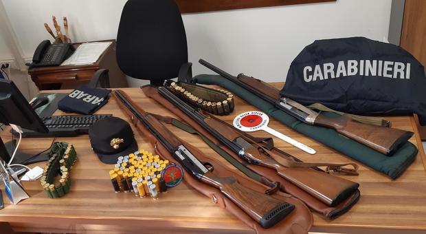 Armi e munizioni sequestrati dai carabinieri forestali