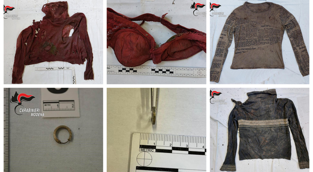 Maranello, vestiti e accessori trovati accanto ai resti umani nel fiume