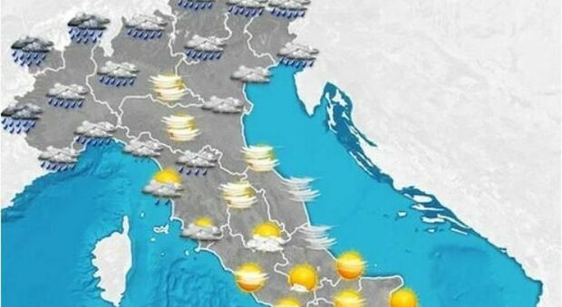 Ciclone Aline, weekend con forte maltempo, nubifragi e tempesta di vento sull'Italia