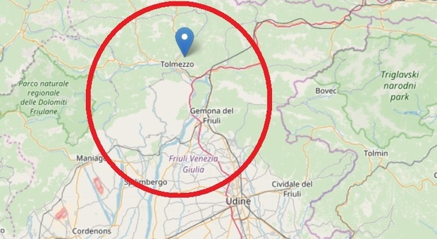 Terremoto, scossa di magnitudo 3.8, epicentro a Tolmezzo
