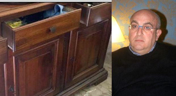 I segni del passaggio dei ladri nella casa dell'ex consigliere comunale Alfonso Saetta