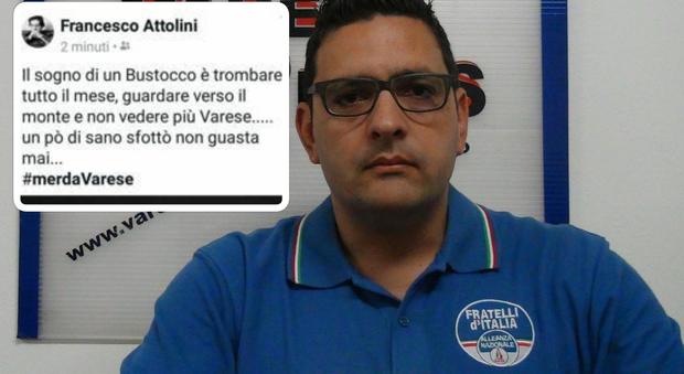 Coordinatore Fratelli d'Italia esulta per gli incendi a Varese: "Il sogno di un Bustocco"
