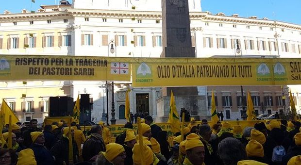Latte, protesta allevatori sardi avanti ad oltranza davanti a Montecitorio