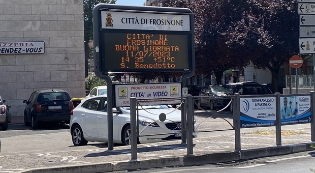 Clima rovente a Frosinone, temperature oltre i 40 gradi: allerta per gli anziani