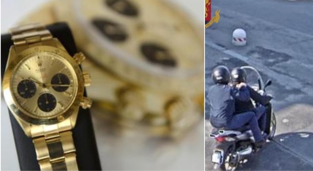 Rapina in strada, due persone armate a bordo di uno scooter rubano orologio da 38 mila euro