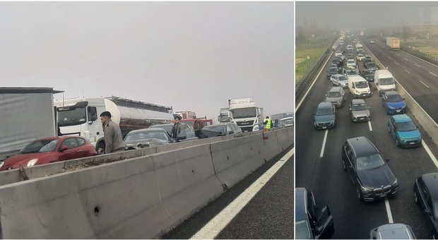 Incidenti per nebbia in autostrada, Italia spaccata in due: caos da Milano a Firenze