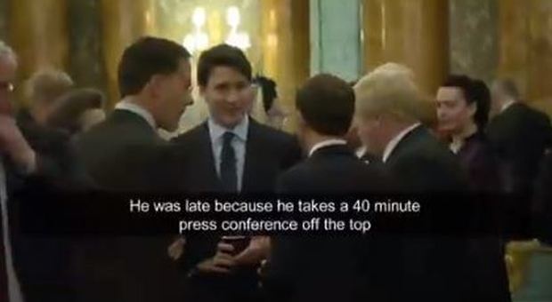 Buckingham Palace, Trudeau, Macron e Johnson prendono in giro Trump: il video su Twitter diventa virale